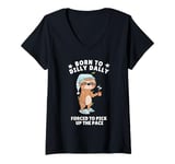 Womens Born to Dilly Dally Coffee Sloth Forced to Pick up the Pace V-Neck T-Shirt