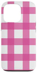 iPhone 13 Pro Pink Checkered Plaid Flannel Gingham Pattern Checker Rustic Case