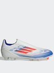 adidas Men's F50 League Laceless Firm Ground Football Boots - White, White, Size 12, Men