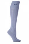 Ladies 1 Pair Elle Wool Ribbed Knee High Socks With Cuff