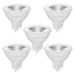 Linkind Ampoules LED GU5.3 12v MR16, 5W Equivalent à 50W lampe halogène, Blanc Froid 5000K, 520LM, 36° Angle, Ampoules LED Spot 12V, Non Dimmable, Lot de 5