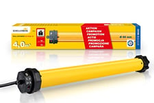 Schellenberg 20223 Moteur tubulaire Action de volet roulant pour tube octo de 60 mm Maxi, pour une surface jusqu'à 4 m², Jaune, 18 Kg /10 Nm