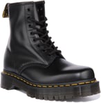 Dr Martens 1460 Bex Unisex 8 Eye Lace Up Leather Ankle Boot In Black Size UK 3-8