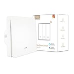 MOES ZigBee Smart Wall Light Switch No Neutral Wire Required, No Capacitor Needed, Smart Life Tuya Remote Control, Works with Alexa, Google Home, Tuya ZigBee Hub Required, 1 Gang, White