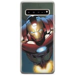 ERT GROUP Coque de Protection pour Samsung S10 5G - Motif Marvel Iron Man 017 - Parfaitement adaptée à la Forme du téléphone Portable - Coque en TPU