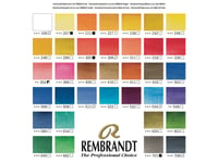 Rembrandt Watercolour Metal Tin Set | 36 Pans + Brush