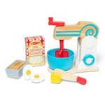 Melissa & Doug Ensemble De Batteur Sur Socle En Bois Pour Faire Un Gâteau | Imitations d'aliments pour enfants | 3+ | Cadeau pour garçon ou fille