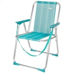 AKTIVE Chaise Fixe en Aluminium Plage Bleu Clair