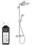 Colonne de douche thermostatique HANSGROHE Croma Select S 280 EcoSmart chromée + nettoyant Briochin