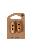 Milward Wood Duffel Toggle Buttons, 40mm, Pack of 2