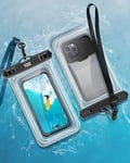 YOSH 2024 IPX8 Waterproof Phone Pouch Floating [Big Phone Friendly], Floatable Waterproof Phone Case for Swimming Adjustable Lanyard for iPhone 15 14 13 12 Pro Max Samsung S24 S23 up to 9.0" 2 Pack