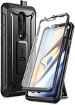 SUPCASE Unicorn Beetle Pro Series Full-Body Rugged Holster Kickstand Case with Built-in Screen Protector Case for OnePlus 7 Pro, Black