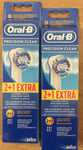 ORAL B PRECISION CLEAN REPLACEMENT HEADS 2 PACKS OF 3 (6) NEW & SEALED