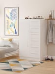 Swift Oxford Ready Assembled 1 Door, 5 Drawer Kids Wardrobe