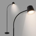 BRILONER - Lampadaire LED sans fil avec touche, intensité variable, batterie et source interchangeables, lampadaire à batterie, lampe de lecture, lampe de salon, plafonnier, lampadaire, 126,5 cm