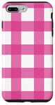 iPhone 7 Plus/8 Plus Pink Checkered Plaid Flannel Gingham Pattern Checker Rustic Case