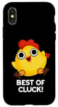 Coque pour iPhone X/XS Best Of Cluck Jeu de mots amusant au poulet