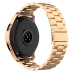 Lux-Case 20mm Samsung Galaxy Watch Active / Garmin Vivoactive 3 ruostumattomasta teräksestä valmistettu ranneke - Ruusukulta Pinkki