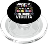 VIOLETA Personalized Name Funny Cute Custom VIOLETA Name PopSockets PopGrip for MagSafe