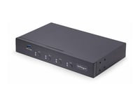 StarTech.com Switch KM à 4 Ports, Commutation de la Souris/Switch USB 3.0 - Commutateur souris/clavier - 1 utilisateur local - de bureau - Conformité TAA