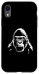 Coque pour iPhone XR Gorilla Silhouette, Gorilla, Dos argenté, Homme, Femme