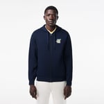 Sweatshirt zippé à capuche Lacoste x Club Med Taille M Bleu Nuit