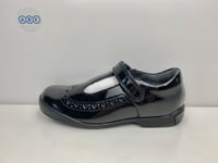 Start Rite Leapfrog Black Patent Leather T-Bar Mary School Shoes UK Size 1.5 H