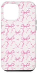 iPhone 12 Pro Max Aesthetic Pink Ribbons and Bows in Watercolor Case