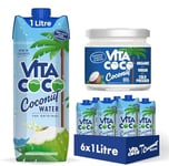 Vita Coco Bundle; Pure Coconut Water 1 x6 L + Organic Coconut Oil 250ml, Water Packed With Electrolytes & Vitamins, Gluten Free, Use Oil For Cooking, Skin Moisturiser or Hair Shampoo