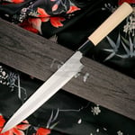 Japanilainen sushi veitsi Yanagiba Ittetsu Forge-welded Shirogami 2 vasenkätisille IJF-11124L 24cm