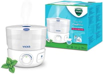 Vicks Top Fill Ultrasonic Humidifier Aroma Cool Mist Quiet 2.2L Includes 2x Pods