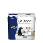 Dulux Valentine Le Blanc Haute Resistance - Peinture Intérieure Murs, Plafonds et Boiseries - Pièces sèches et humides - Satin Blanc 5 L