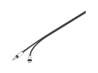 Renkforce Rf-3432028 Apple Lightning / Jack Audio Tilslutningskabel [1X Apple Lightning-Stik - 1X Jackstik 3,5 Mm] 1.20 M Sort Aluminiumsstik