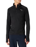 PUMA Run T-Shirt à Fermeture Éclair 1/4 Taille M Pull Homme, Noir, M