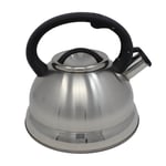 2.7L Steelex Whistling Kettle Silver Serving Tea Coffee Stovetop Hob Kitchen