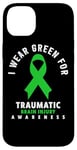 Coque pour iPhone 14 Plus I Wear Green For Traumatic Brain Sensibility