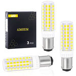 AIMHEIM Lot de 3 Ampoules LED B15D Dimmable Blanc Neutre 4000K, B15D LED Lampe 7W Équivalent 70W Halogène, 770LM 230V Ampoule à Baïonnette B15D pour Machine à Coudre