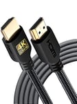 PowerBear 4K HDMI Cable 5 M | High Speed, Braided Nylon & Gold Connectors, 4K @ 60Hz, Ultra HD, 2K, 1080P, ARC & CL3 Rated | for Laptop, Monitor, PS5, PS4, Xbox One, Fire TV, Apple TV PC