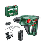 Bosch Home and Garden Perforateur sans fil Bosch - Uneo (Livré avec 2 Batteries 12V - 2,0Ah et son adaptateur pour forets, avec accessoires)