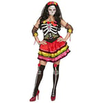 "MUJER DIA DE LOS MUERTOS" (dress, fingerless gloves, thigh highs, headpiece with veil) - (S)