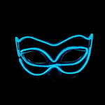 Halloween 10 väriä LED Neon El Wire Mask Cosplay Luminous Fox Mask Tanssijuhlamekko Asusteet