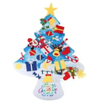 Christmas Advent Calendar DIY Craft Kids Felt Tree Stick on Decorations Non Choc