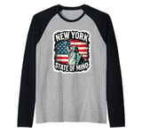 New York State of Mind Statue of Liberty Nyc New York City Raglan Baseball Tee