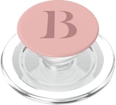 Lettre B Monogramme Nom Initiale B Rose Marron Cadeau pour elle PopSockets PopGrip pour MagSafe