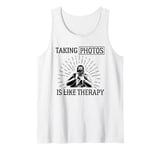 Taking photos is like therapy Photographer press Camera Men Tank Top