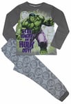 Boys Official Marvel Hulk "stay Angry & Hulk Out" Pyjamas Set Age 9-10