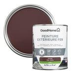 Peinture extérieure métal GoodHome Sendai rouge RAL 3004 satin 0.75L