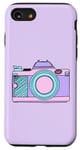 Coque pour iPhone SE (2020) / 7 / 8 Appareil photo aux couleurs pastel de la licorne Photographe