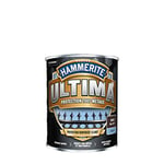 Hammerite Ultima - Peinture Acrylique Tous Métaux - 3 en 1 : Antirouille, Direct sur Rouille et Sans Sous-couche - Brillant Brun 0,75 L