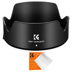 K&F Concept EW73D Bayonet Lens Hood Compatible with Canon RF 24-105mm F4-7.1 is STM, EF-S 18-135mm f/3.5-5.6 IS USM, Reversible Tulip Sun Shade Shield Protector